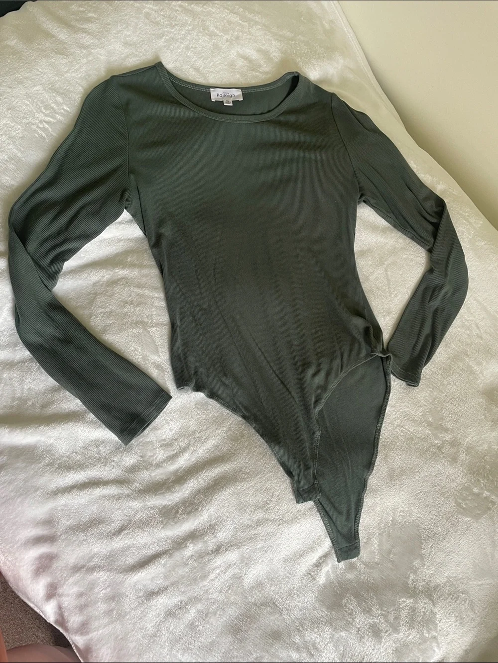 Kaileigh Green Long-Sleeve Bodysuit - Picture 3 of 3